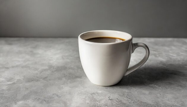 taza de cafe sin costuras sobre un fondo gris con un estilo de sombreado intenso blanco ceramica