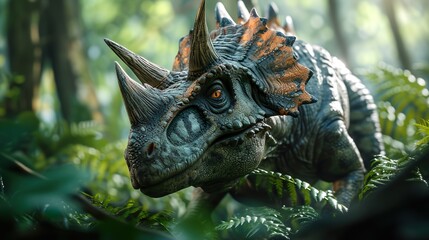Naklejka premium 3d dinosaur predator wildlife background