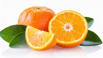 tangerines orange slice isolated on transparent png