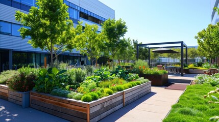 From team building activities to solo gardening sessions the office community garden serves as a versatile space for employees to connect and unwind while cultivating a greener