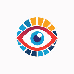 eye logo on a white background 