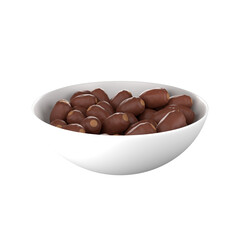3D illustration of dates in a bowl. suitable to eat during the month of Ramadan