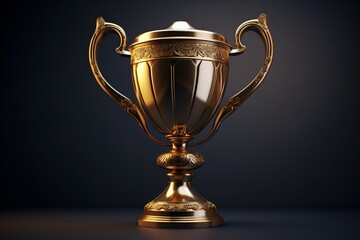 Fototapeta na wymiar a gold trophy with handles