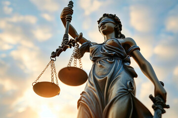 The Statue of Justice, law and justice symbol