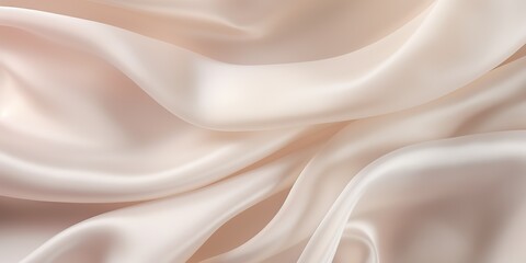 Light beige color silk satin texture surface decorative background. Romantic soft fashion template scene