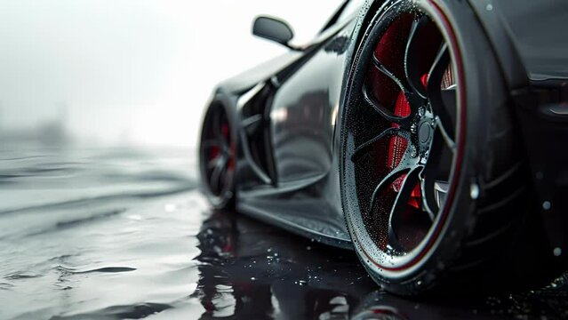 The matte finish of the wheels material is picked up by the camera adding a subtle texture to the overall design.