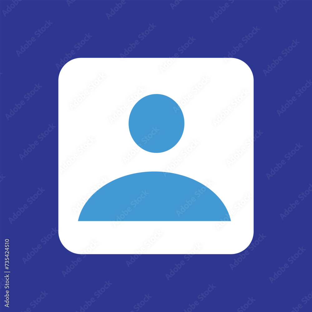 Fototapete user icon in trendy flat style isolated on blue background. vector illustration. resources graphic e