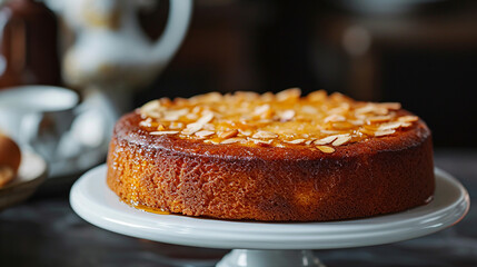 Greek Almond and Honey Cake (Amygdalota) Delight Photo