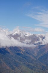 Clouds over the mountains
