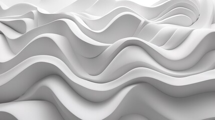 Panorama of Abstract white wavy texture and background seamless for design