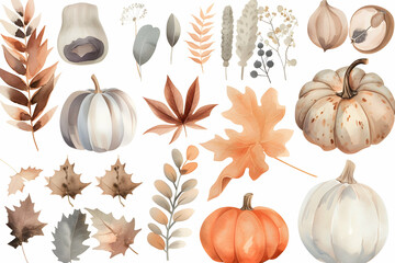 autumn background with pumpkins