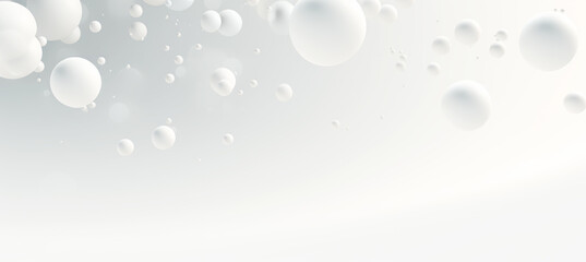 Abstract White 3d Geometric Balls Shape Background Banner