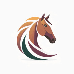 Fototapeta na wymiar horse logo on a white background 