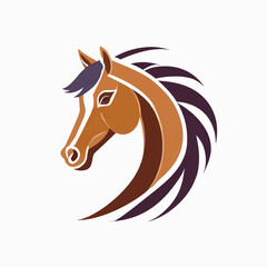 horse logo on a white background  