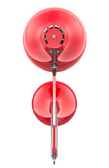 Desk lamp, top view. 3D rendering isolated on transparent background