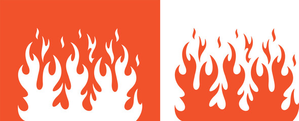 Fire flame logo. Isolated fire flame on white background