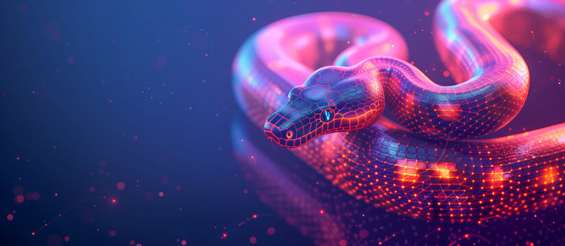 Digital Python in Cyberspace