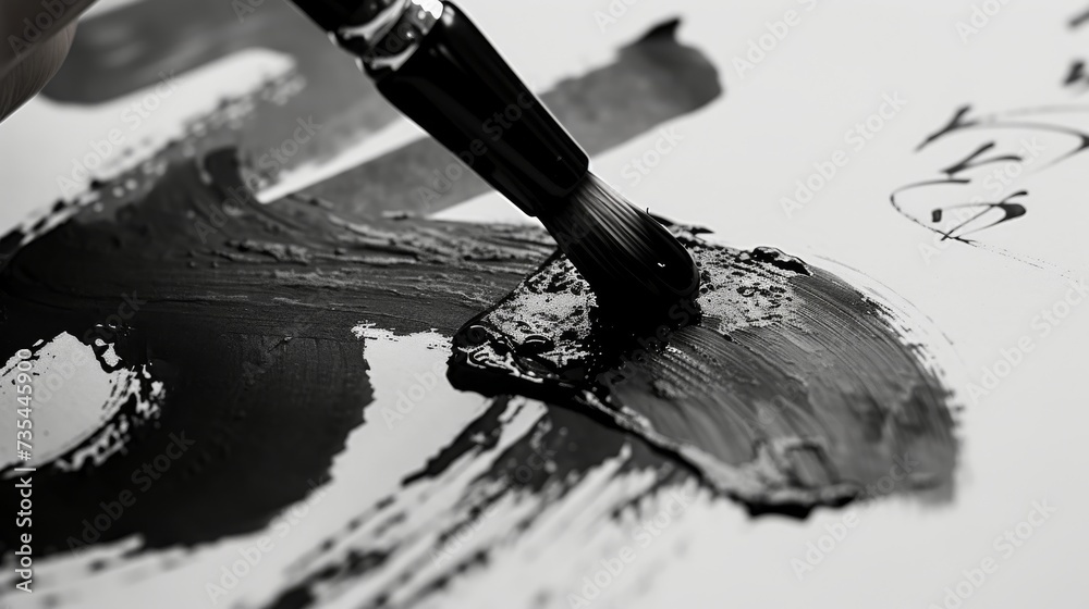 Poster the graceful movements of a paintbrush bring life to a blank canvas, etching out delicate lines and 