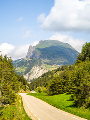 Moutain road in the Southern Alps