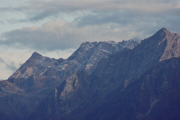 Landscape of mountain in cloudy day