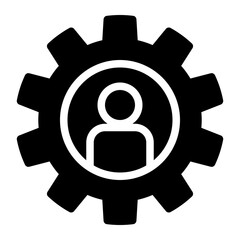 This is the Project Manager icon from the Tools and Construction icon collection with an Solid style
