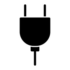 This is the Plug icon from the Tools and Construction icon collection with an Solid style
