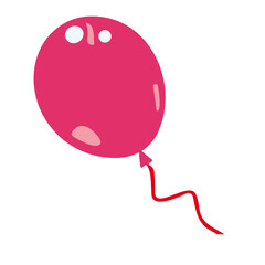 birthday balloon  vector illustration isolated transparent background logo, cut out or cutout t-shirt print design