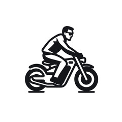 Fototapeta premium biker on a motorcycle vector illustration isolated transparent background logo, cut out or cutout t-shirt print design