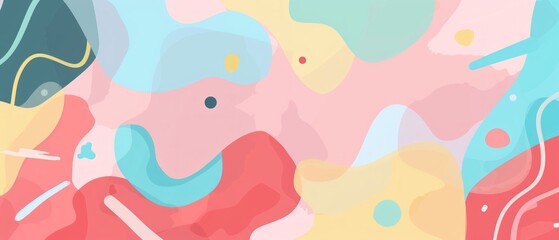 Minimalist Flat Colorful Illustration Generative AI