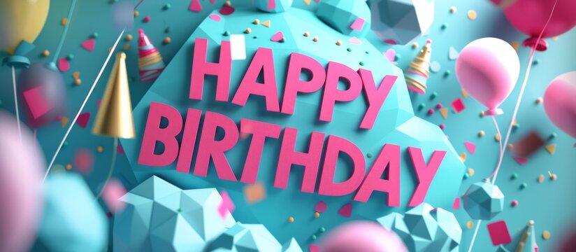 a bright birthday card which reads happy birthday Generative AI