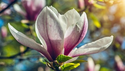 blooming magnolia flower