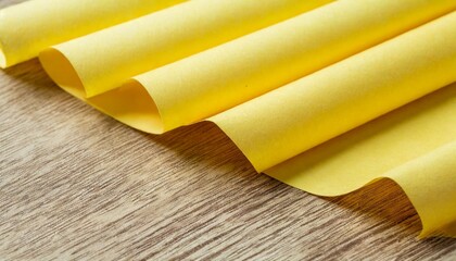 close up the bright yellow paper texture background