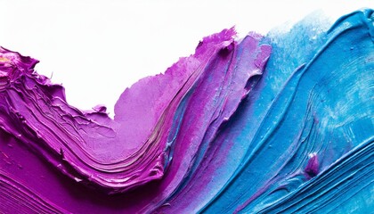purple and blue color painting on white background