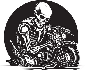 Skeletal Speedsters Skeletons Hammering a Modern Motorbike