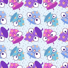 Cartoon acorns seamless pattern for wrapping paper and fabrics and linens and kids clothes print and festive