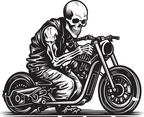 Skeletal Surge Skeletons Customize a Modern Motorbike