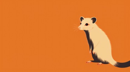 Lots of minimalist illustrations with possums in Orange color