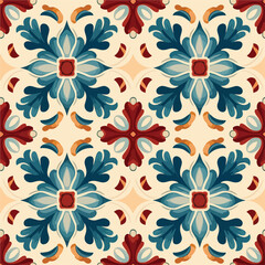 Fototapeta na wymiar victorian abstract pattern with analogus colour