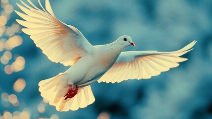 a white bird flying in the sky