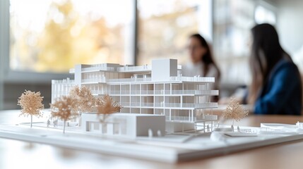 a model of a building - obrazy, fototapety, plakaty