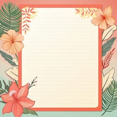 background with flowers and leaves