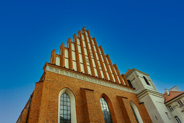 Catholic Cathedral Basilica and Jesuit church located in the historic Warsaw city center, Poland as...