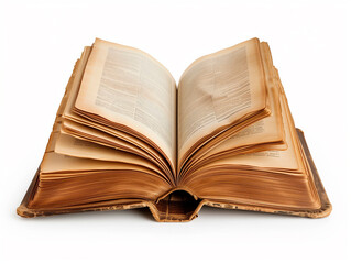 Obraz premium Open old book on transparent background