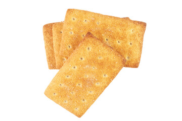 Crackers sprinkled with sugar isolated transparent