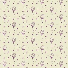 seamless pattern with purple  flowers,  floral pattern design