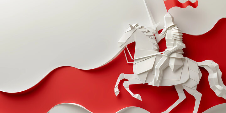 Knight on a horse: st. george's day