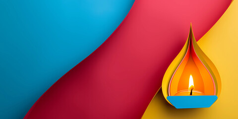 Obraz premium burning candles on background banner