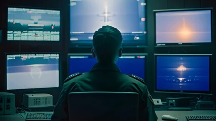Military Soldier Command Center Surveillance Generative AI