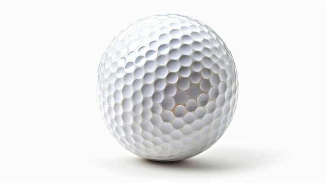 A golf ball isolated against a white background with a clipping path