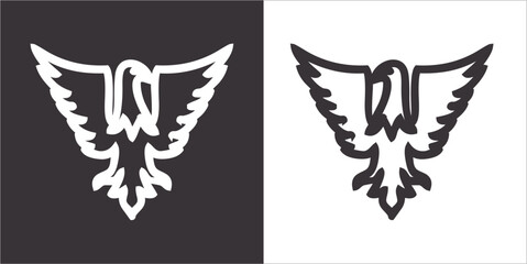Illustration vector graphics of eagle icon